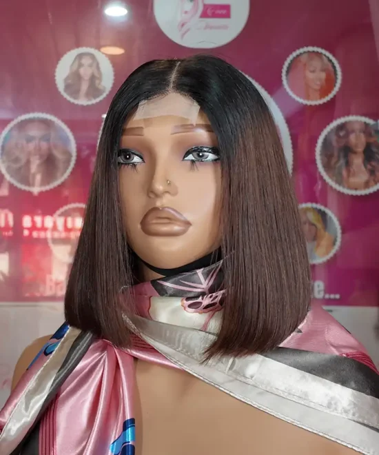 Vintage Hair longueur 8, closure 2x6, couleur deux tons marron café