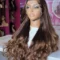 Vietnamienne couleur miel ombré, frontale 13x4 bouclée d’origine, longueur 24