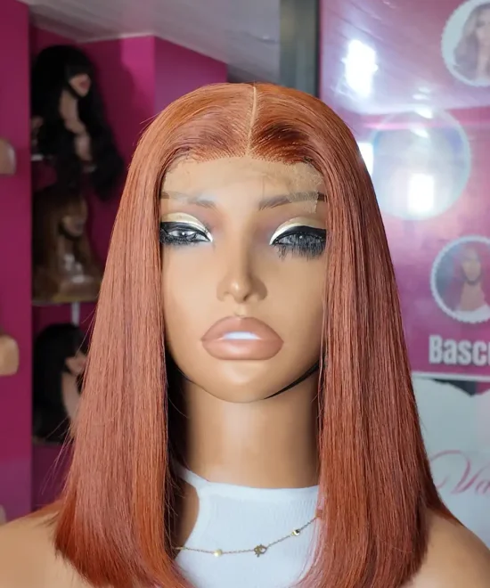 Vietnamienne couleur orangé ginger, longueur 12, closure 2x6