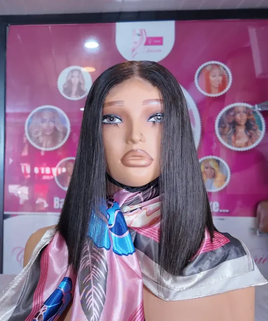 Vintage Hair longueur 10, closure 2x6 noire effet naturel